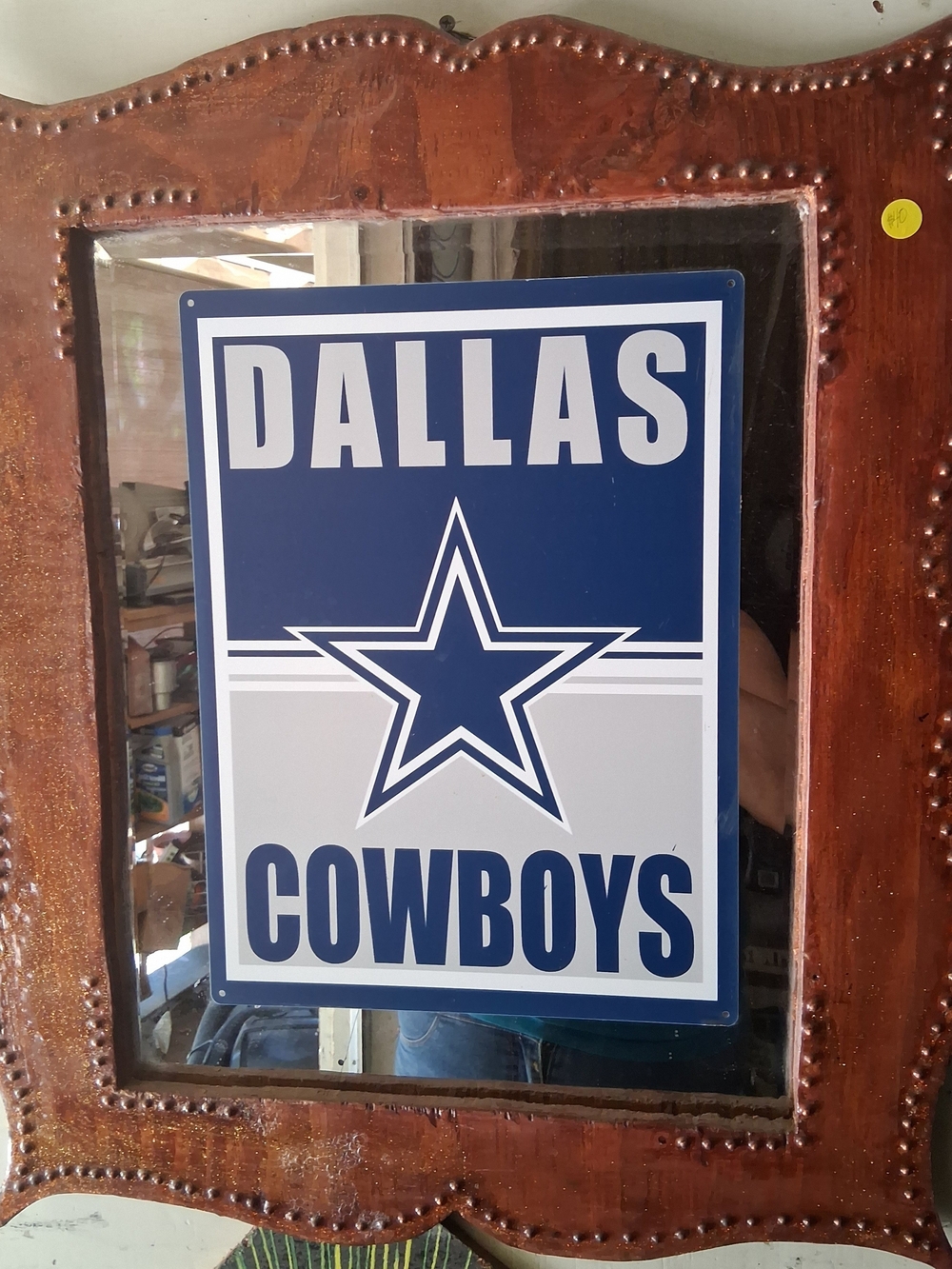Dallas Cowboys Navy and White Metal Wall Sign